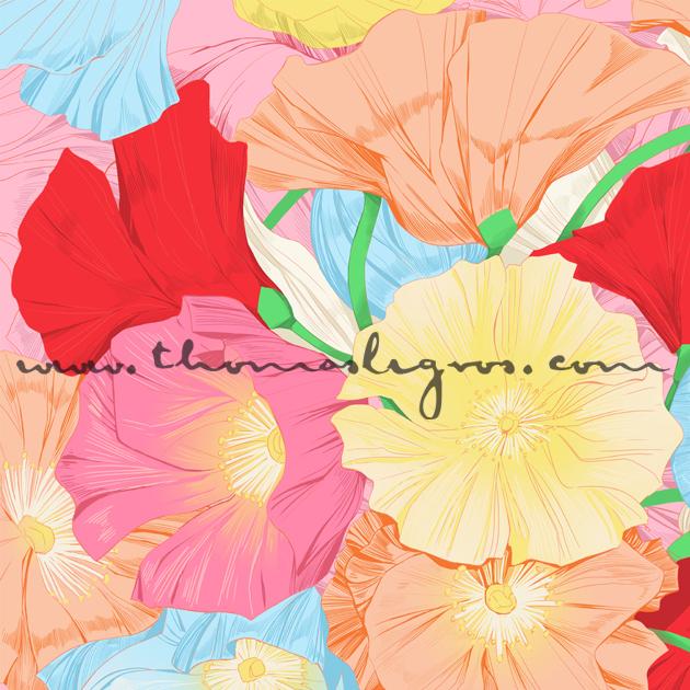 Galerie de tom motif floral