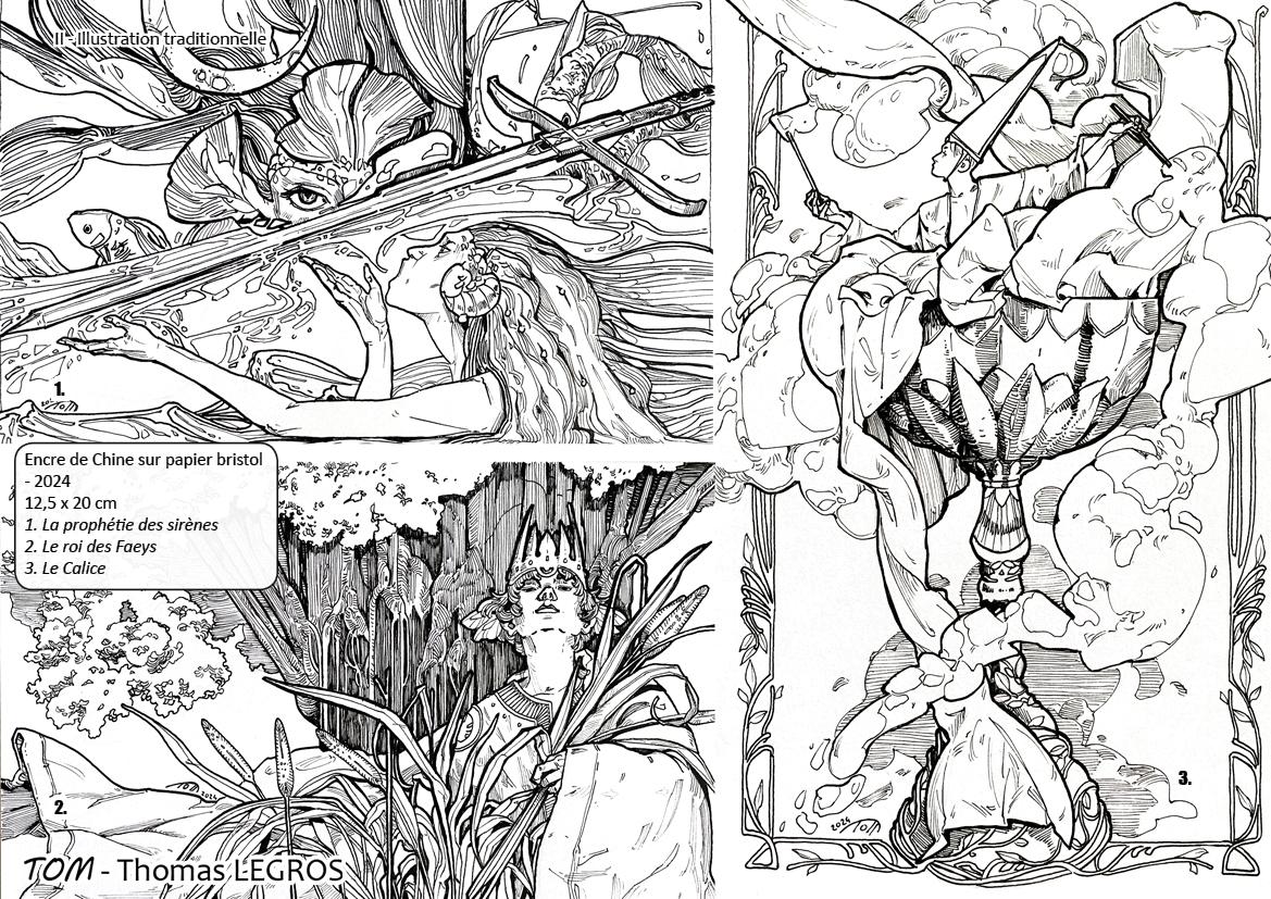 Illustration traditionnelle encrage