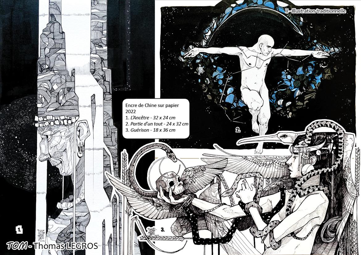 Illustration traditionnelle encre