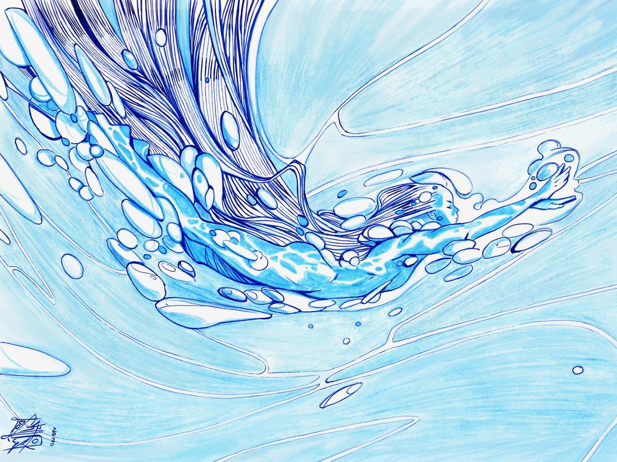 Plongeon tirage d'Art